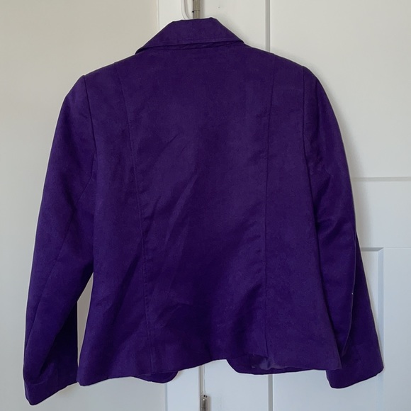 Alia purple suede blazer jacket - Picture 3 of 3